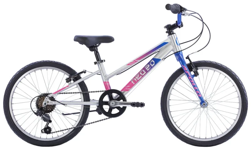 apollo neo 20 6s kids bike brushed alloy navy blue pink fade