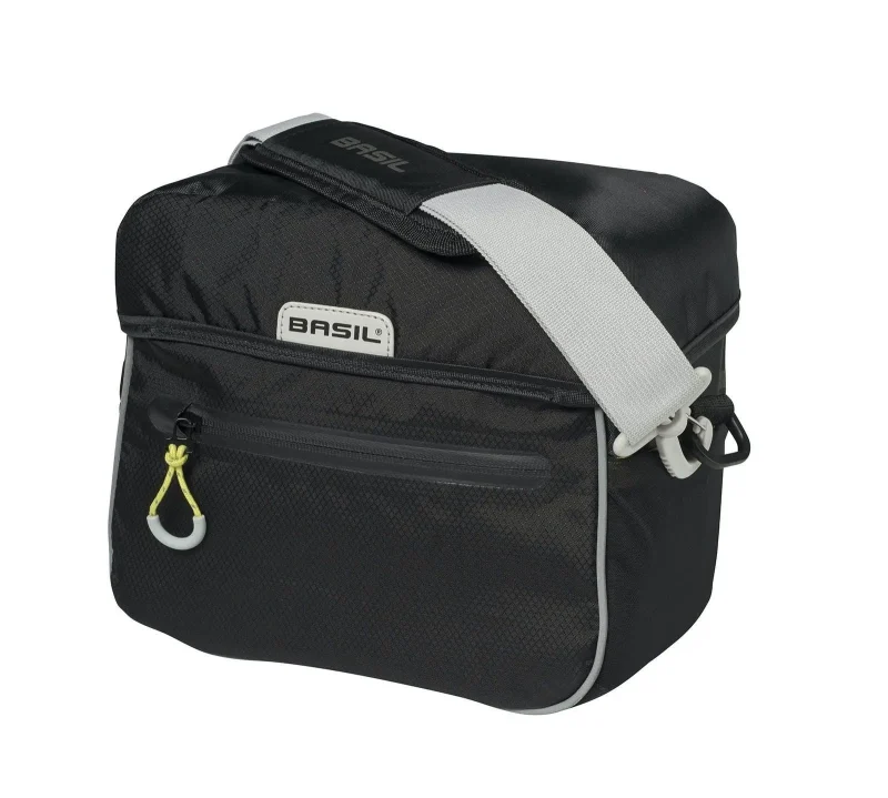 basil miles 6l black lime handlebar bag