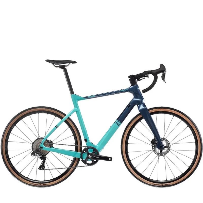 bianchi arcadex gravel bike grx 810 di2 celeste blue