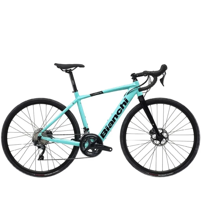 bianchi impulso e gravel grx 600 electric bike nero celeste