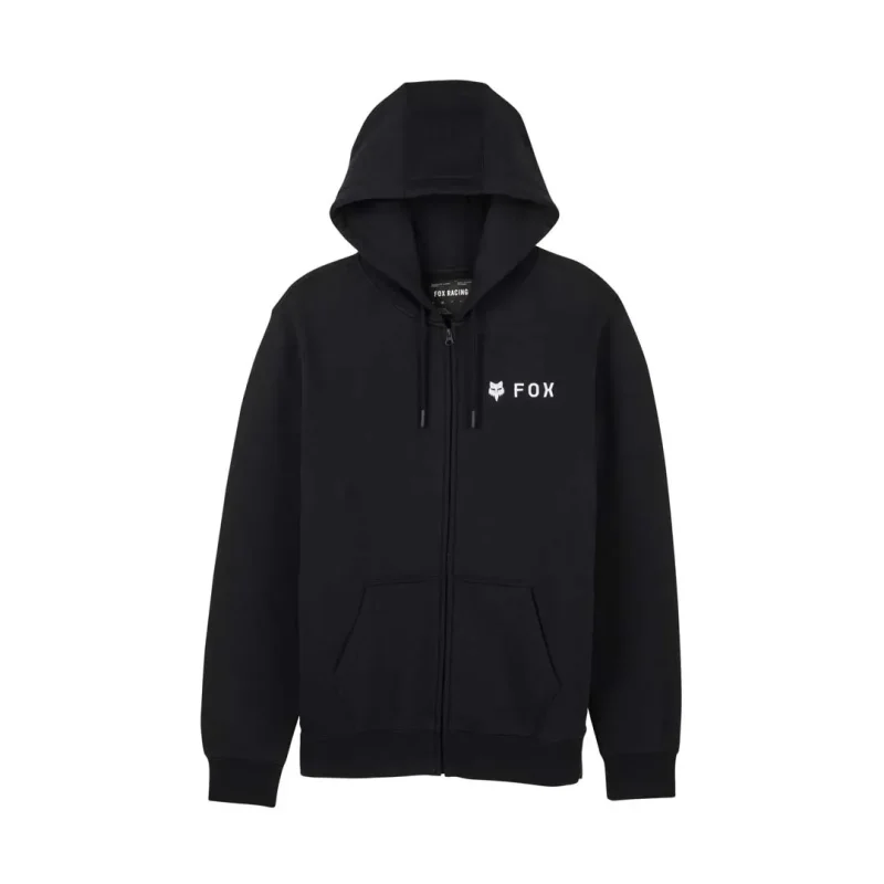 black fox fleece zip hoodie cozy stylish