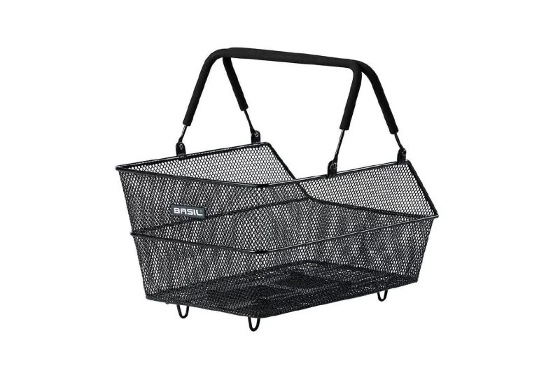 black rear bicycle basket basil cento mik