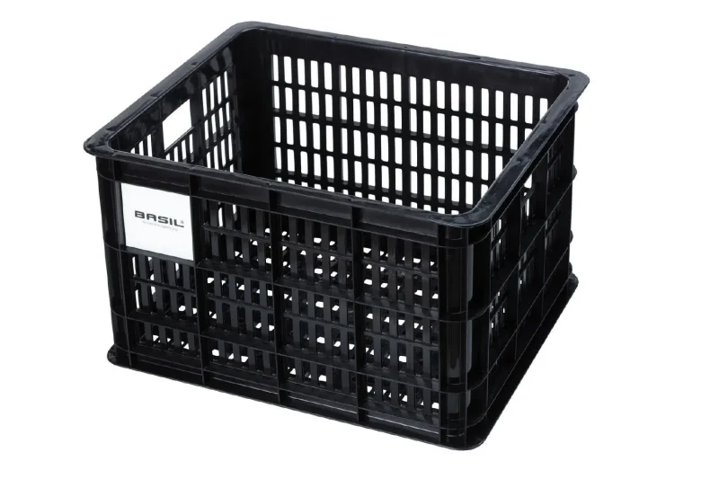 black recycled 29 5l bicycle crate m