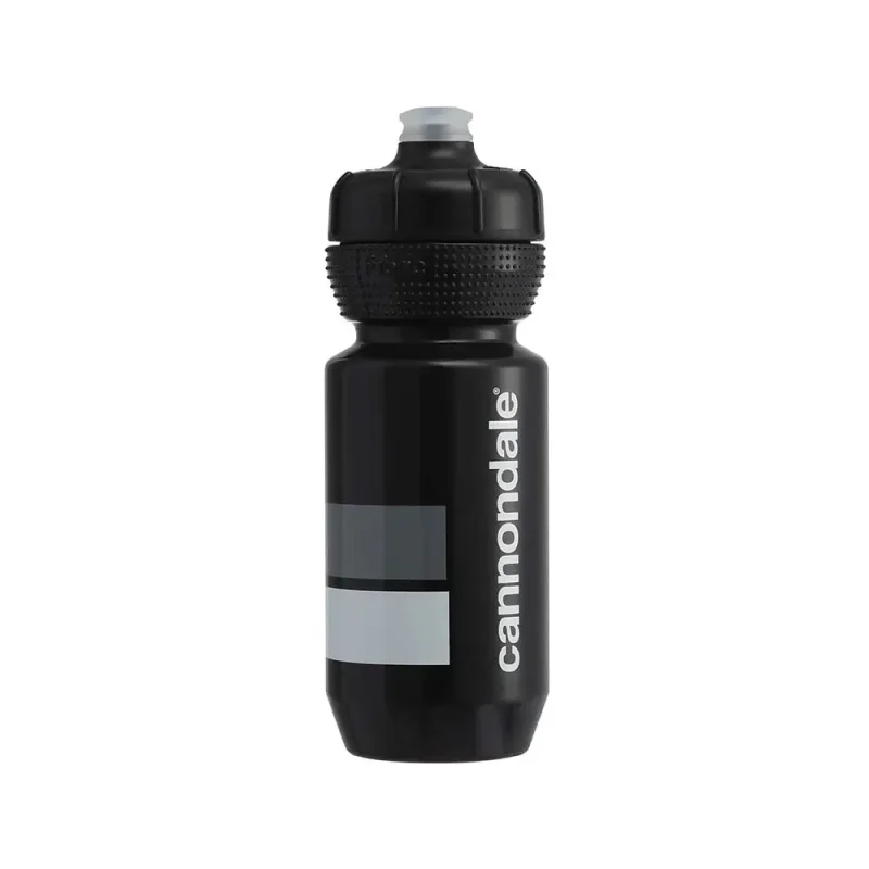 cannondale 600ml water bottle black white gripper