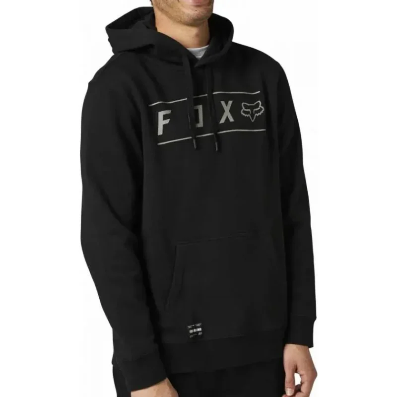 fox pinnacle black fleece hoodie with hood