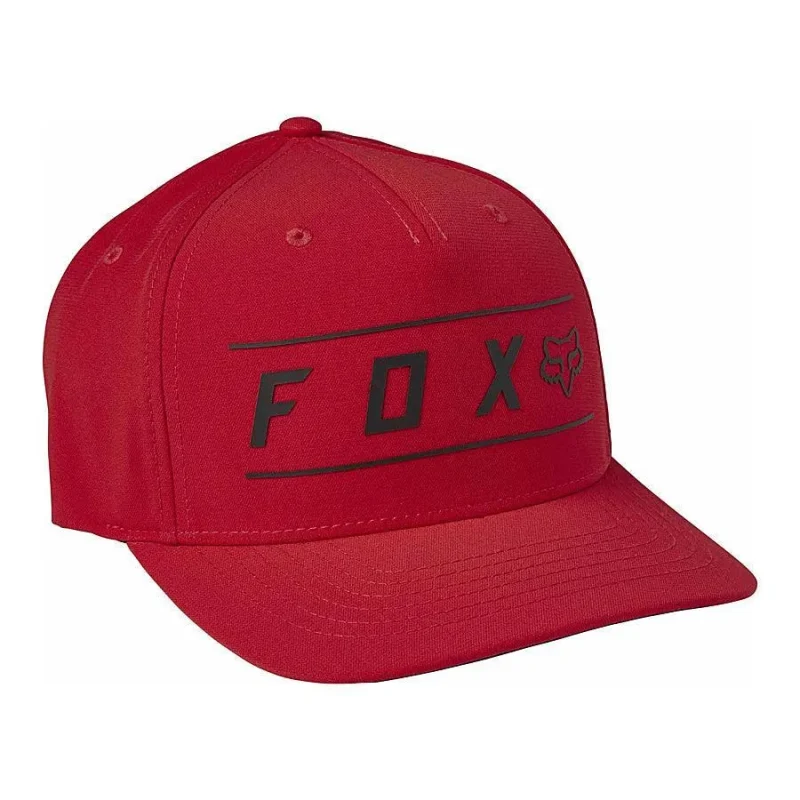 fox pinnacle tech flexfit cap in red