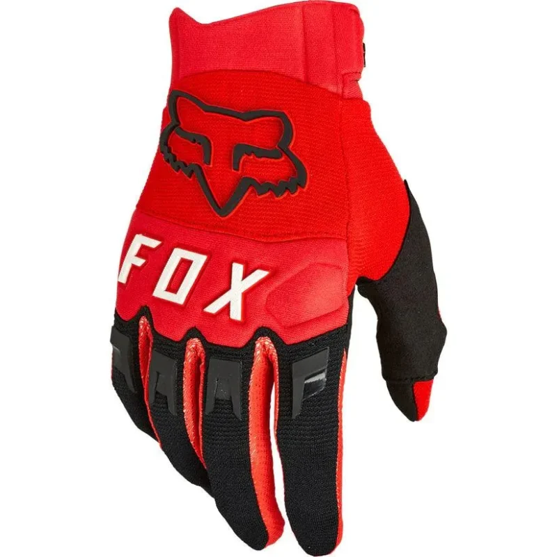 fox youth dirtpaw glove fluro red