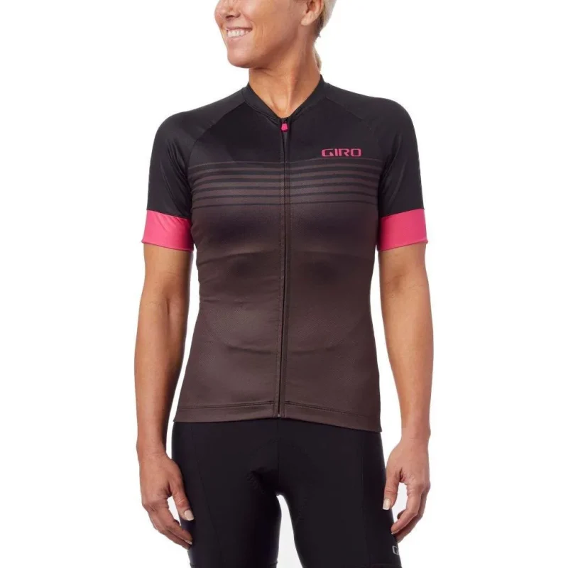 giro chrono women s short sleeve jersey black stripe