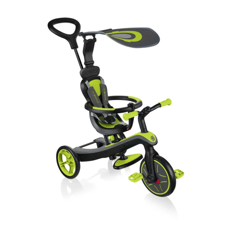 globber explorer 4 in 1 kids trike lime green