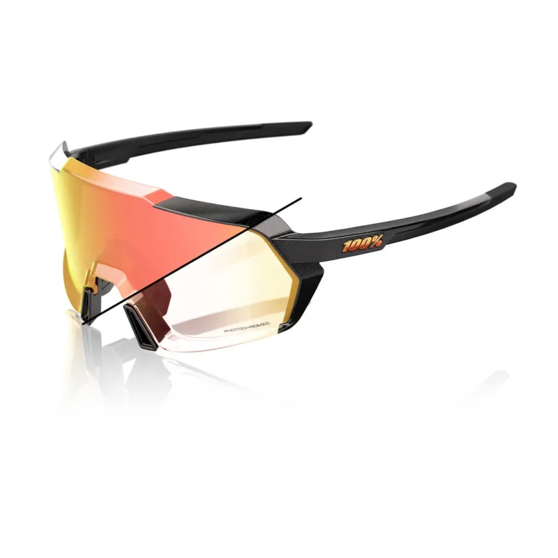 korbin cycling sunglasses photochromic orange mirror gloss black