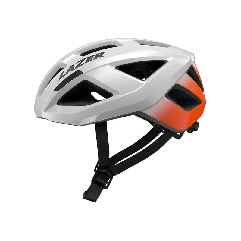 lazer tonic kc road bike helmet white orange