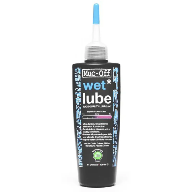 muc off wet chain lube 120ml ultimate wet lubrication