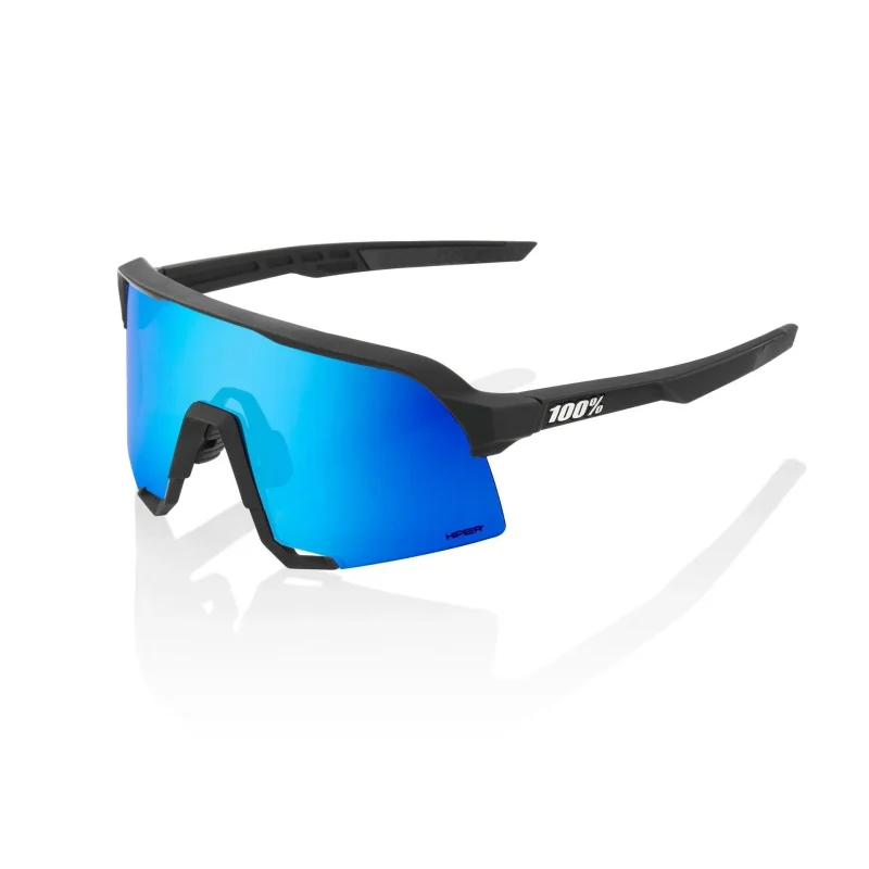 s3 matte black sunglasses w hiper blue mirror lens