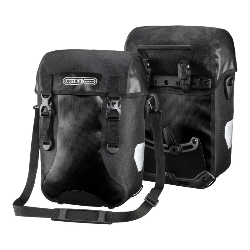 waterproof bike pannier bags pair black ortlieb sport packer